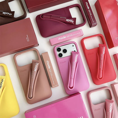 RHODE Phone Case for iPhone 17 Pro Max Air 16 15 14 13 12 11 Pro Max Plus Soft Silicone With Box Lipstick Holder Bumper Cases