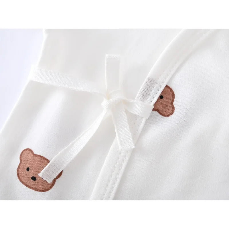 Spring and Autumn Cute Baby Boy Girl Clothes  Baby Romper Long Sleeve Bear Cartoon Pattern Bodysuit