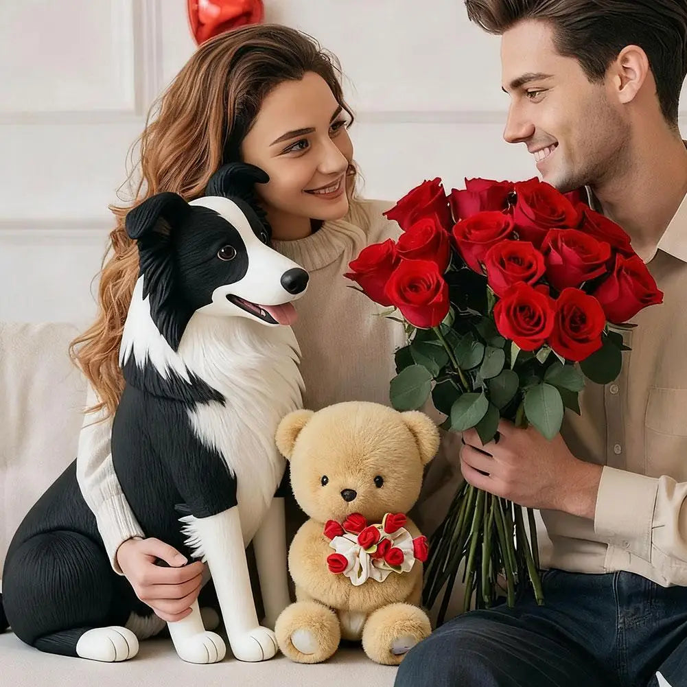 Romantic Teddy Bear Hugging Roses Bouquet New Style Rose Bear Plush Toy Plush Doll Valentine's Day Romantic Gift For Girls