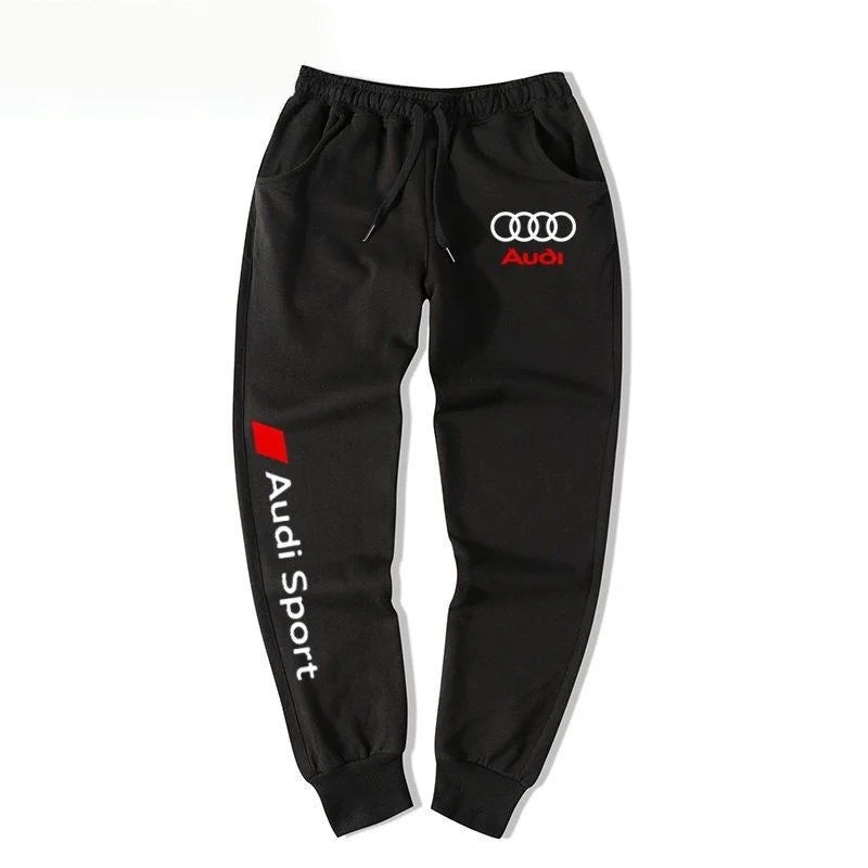 2025 Audi New Men's Casual Pants Autumn/Winter Motorcycle Riding Pants Leg Tights Sports Fashion Sanitary Pants