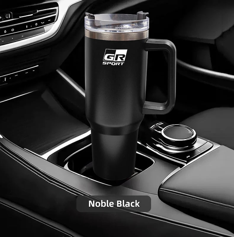 1200ML High Quality Insulated Tumbler with Handle Straw Cup Coffee For Toyota Gazoo Racing TRD CROWN Corolla Yaris Chr