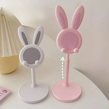 The cute Rabbit mobile phone stand desktop can lift and adjust the desktop phone accessories  phone stand  phone grip
