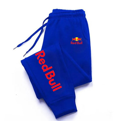 Red Bull casual fashion autumn/winter cotton sports pants, men's running and fitness pants, monochrome pants