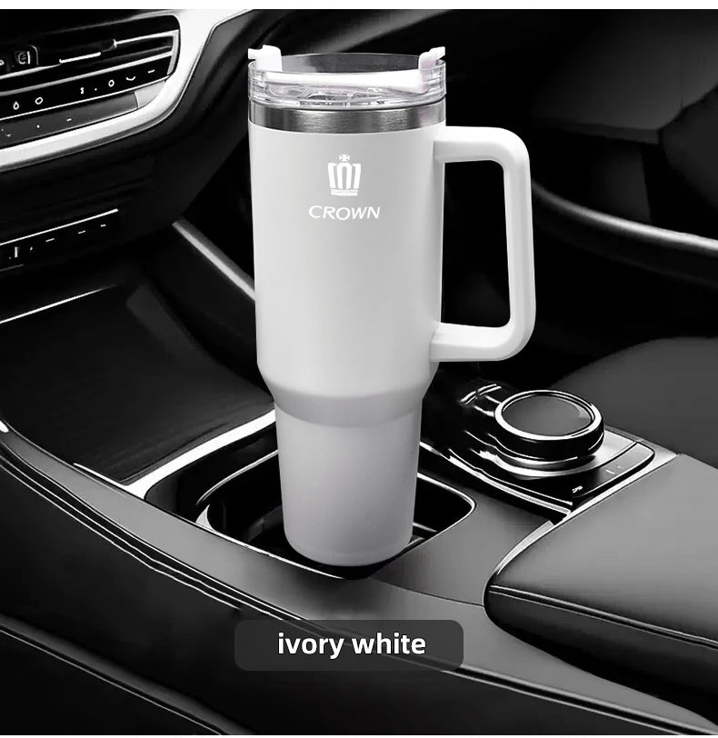 1200ML High Quality Insulated Tumbler with Handle Straw Cup Coffee For Toyota Gazoo Racing TRD CROWN Corolla Yaris Chr