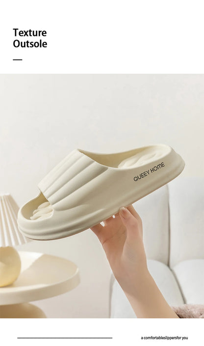 Stylish Men's Slippers Thick Sole Pressure Distribution Soft Bouncy Comfort Beach Sandals Anti Slip Lightweight Shoes Men Women