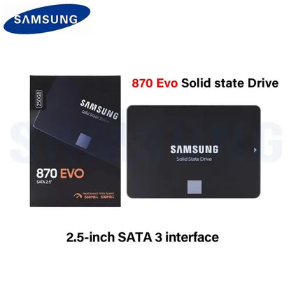 Samsung 2.5'' SATAIII SSD 870 Evo 2TB 1TB 500GB 250GB Internal Solid State Drive Storage Disk For Laptop Desktop