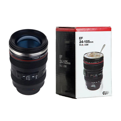 Stainless Steel Camera EF24-105mm Coffee Lens Mug White Black Coffee Mugs Unique Cup Gift
Coffee Cups canecas tazas vaso caf