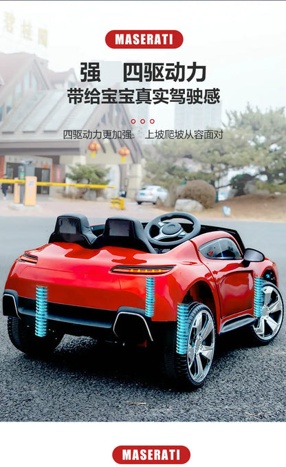 12V Big Battery 4 Drive Load 50KG New Children's Electric Vehicle Remote Control Charging Baby Toy Car Seatable Carriage