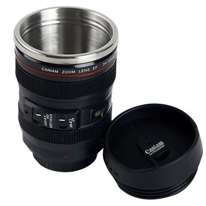 Stainless Steel Camera EF24-105mm Coffee Lens Mug White Black Coffee Mugs Unique Cup Gift
Coffee Cups canecas tazas vaso caf