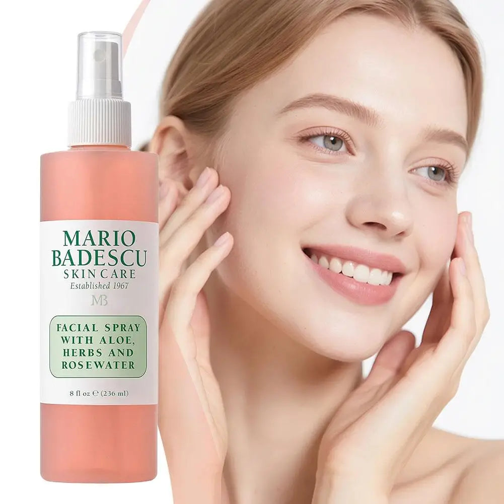 236ml Mario Badescu Facial Mist Hydrating Moisturizing Aloe Herbs Rosewater Brightening Refresh Dry Skin Relief Toner Skincare