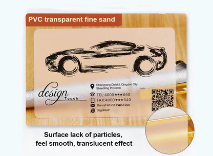 100/200/500 PCS Transparent PVC Business Card Colorful Printing Personalized LOGO Text Thank You Card Free DESIGN 0.38mm
