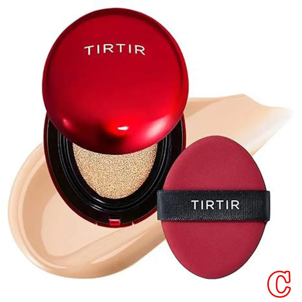 TIRTIR Red Foundation Waterproof Cushion Concealer Lightweight Buildable Coverage Lasting Setting Spray Cushion Makeup