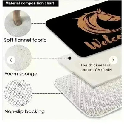 2D Flat Optical Illusion Non-slip Doormat Easy To Clean Perfect for Front Door Entryway Bedroom Laundry Room Area Door Mat Home