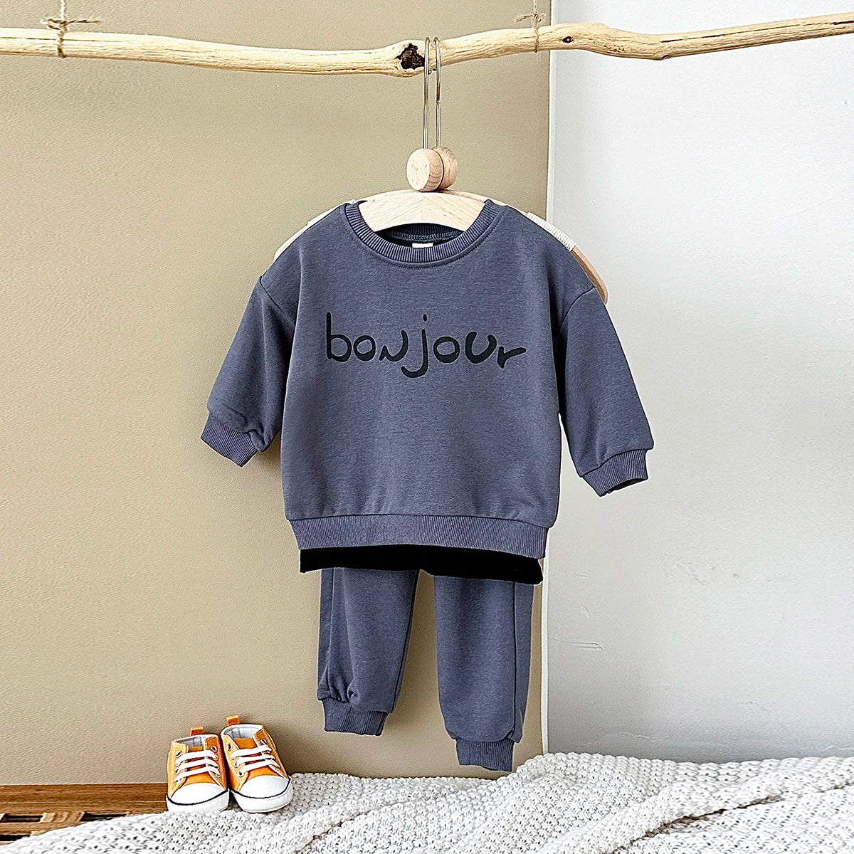 Toddler Boy Clothes Newborn Sets Letter Long Sleeve Top Hoodie Pants Infant Outfits Suit Baby Sweatshirt Kids Children Clothing
