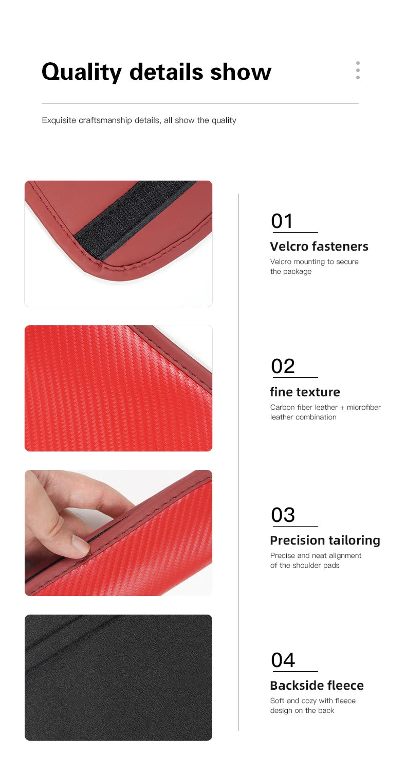 2Pcs Car Seat Belt Shoulder Protective Pad Auto Accessories For Toyota 86 Mirai Supra Prado Alphard Crown Vellfire Sequoia Venza