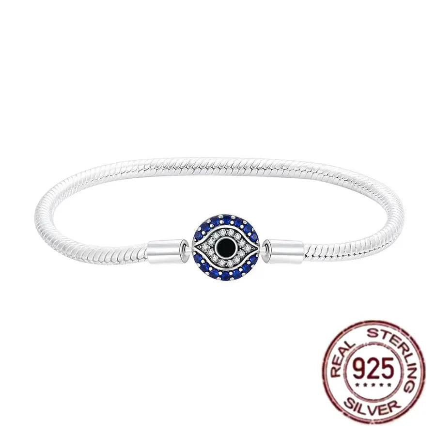 The best-selling S925 sterling silver heart-shaped crown snake bone chain is perfect for the original DlY bracelet! A perfect je