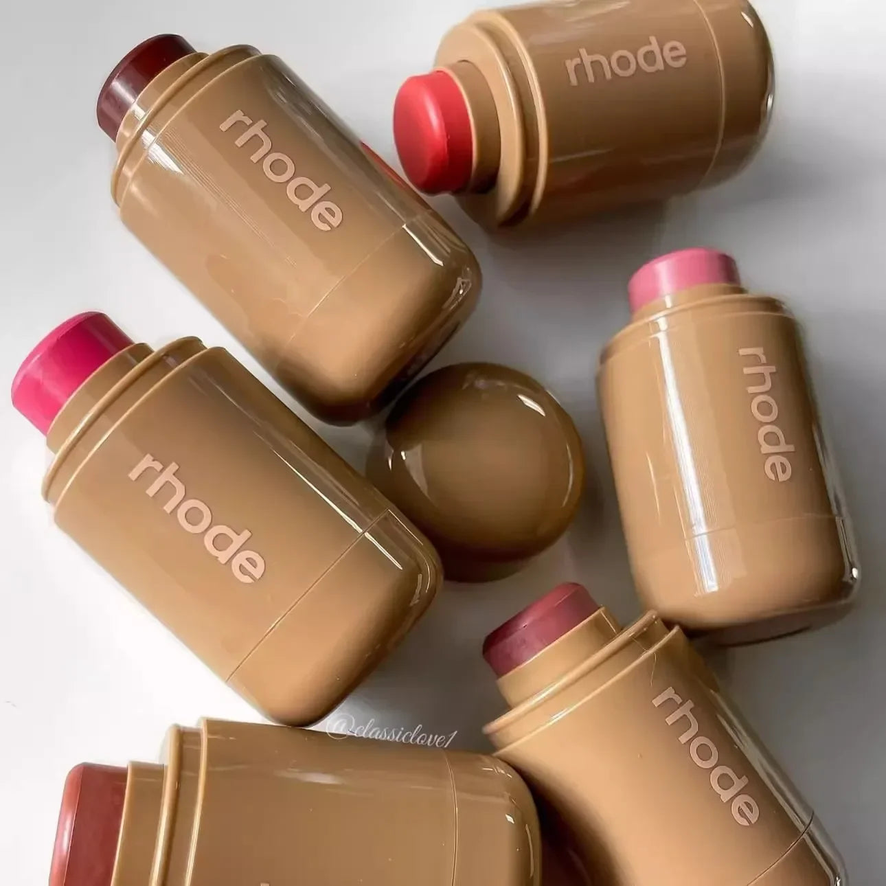 RHODE Makeup Cheek Blush Cream Blusher Stick Lip Gloss Phone Case For iPhone New Toast Ribbon Raspberry Espresso Lipstick INS