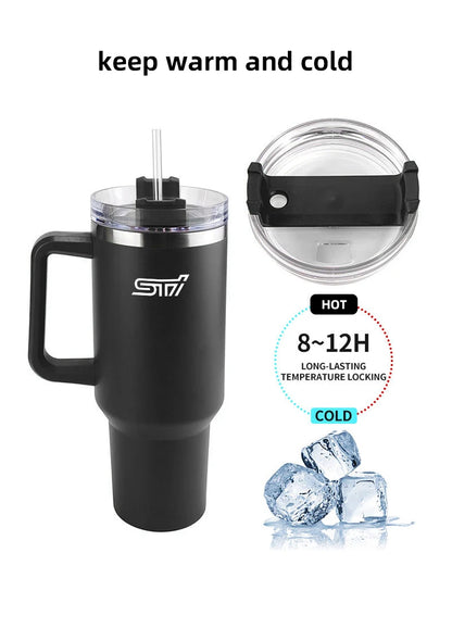1200ML Insulated Tumbler with Handle Straw Travel Cup Coffee Cup For Subaru STI WRX 2006 XV Forester Impreza Crosstrek Legacy