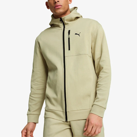 Puma Genuine 2024 New Men's Casual Zippered Breathable Knit Hooded Jacket 684093-68