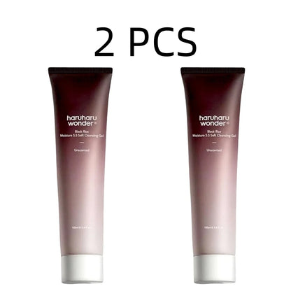 100ml Haruharu Wonder Black Rice Moisturizing 5.5 Soft Cleansing Gel Deep Clean Pores, Decontamination Nourishes, Mild Skin Care