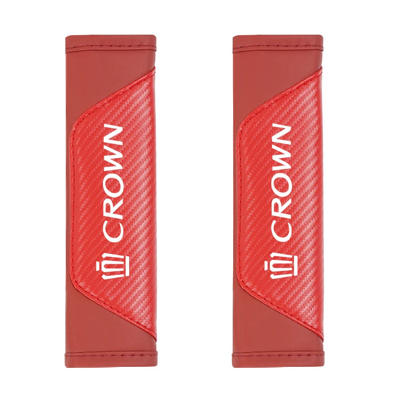 2Pcs Car Seat Belt Shoulder Protective Pad Auto Accessories For Toyota 86 Mirai Supra Prado Alphard Crown Vellfire Sequoia Venza