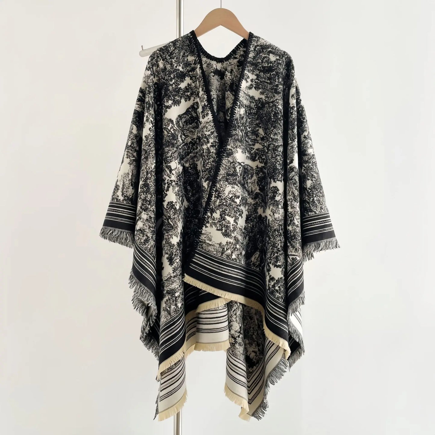 Warm Faux Cashmere Double-Sided Women's Scarf Spring Autumn Winter Air Conditioned Room Decorated Aslan Cape Fashionable Commute