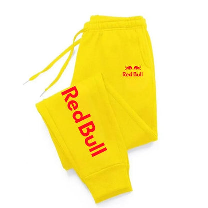 Red Bull casual fashion autumn/winter cotton sports pants, men's running and fitness pants, monochrome pants