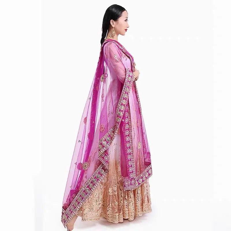 2025 indian traditional sari gauze embroidery exotic style women veil ethnic elegant long shawl women elegant indian shawl s590