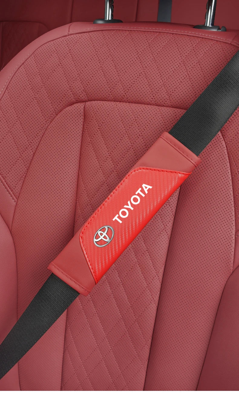 2Pcs Car Seat Belt Shoulder Protective Pad Auto Accessories For Toyota 86 Mirai Supra Prado Alphard Crown Vellfire Sequoia Venza