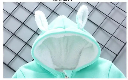 2025 Newborn Clothes Roupa Infantil New Clothing Set Winter Warm Suit Lovely Bear Cotton Velvet Boy's Toddler 0-4 Yea