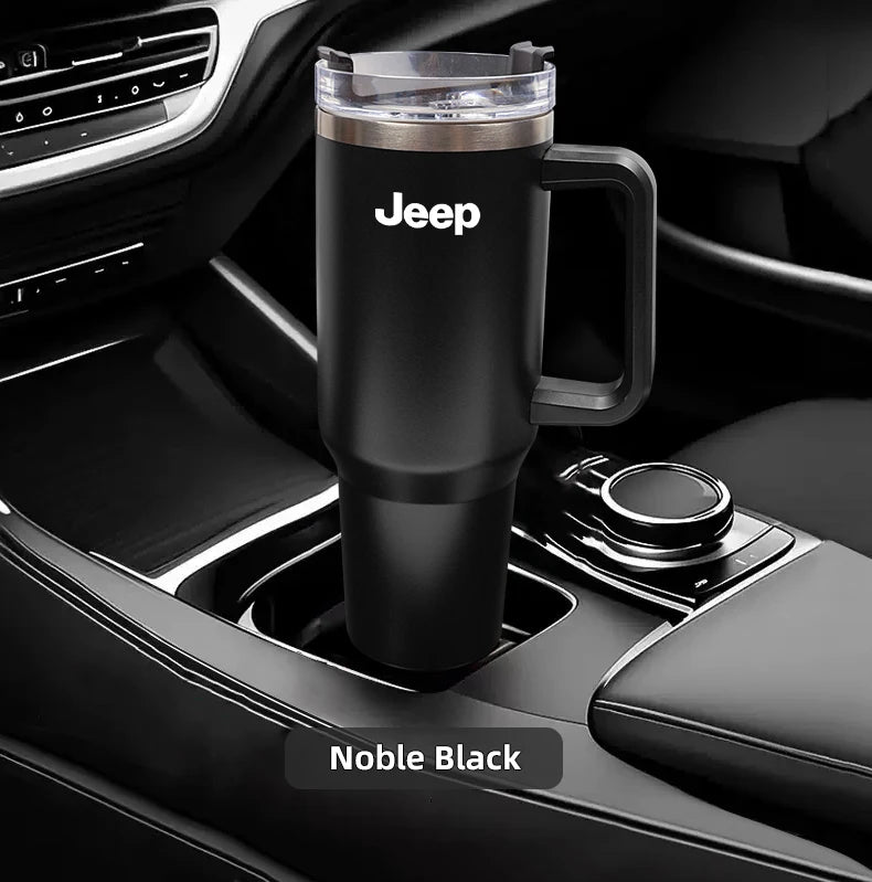 1200ML Car Mug Vacuum Cup 304 Stainless Steel Thermos For Jeep Grand Cherokee Wrangler JK Gladiator Compass Renegade Wagoneer