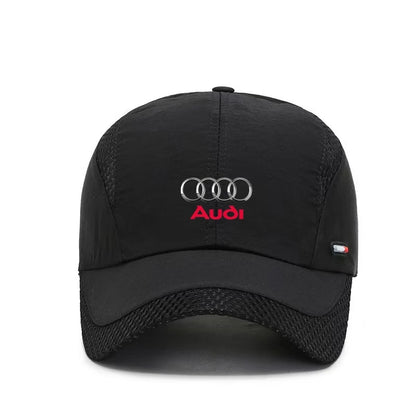 1PC Breathable Mesh Baseball Cap Adjustable Quick-Dry Sports Hat Trucker Cap For Audi Sline A1 A3 A4 A5 A6 A7 A8 Q3 Q5 Q7 TT RS