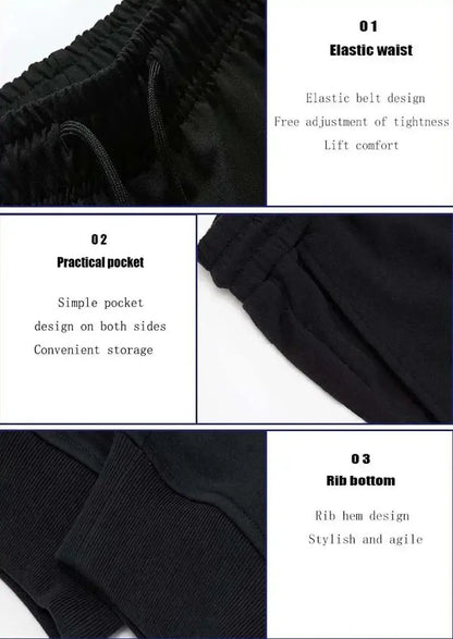 Red Bull casual fashion autumn/winter cotton sports pants, men's running and fitness pants, monochrome pants