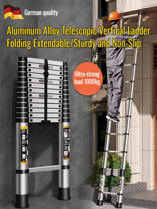 Retractable Portable Folding Ladder Household Simple Thickened Telescopic Vertical Ladder Engineering Loft Hidden Lift Ladder