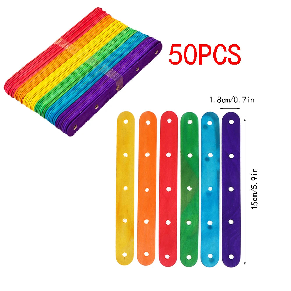 50pcs Multiple Styles Wooden Candle Wick Holder DIY Scented Candle Making Tool Wick Centering DIY Candle Making Mixing tools