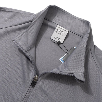 Skechers Men's Simple Sportswear Windproof Stand-Up Collar Knitted Jacket P224M122-05Cq