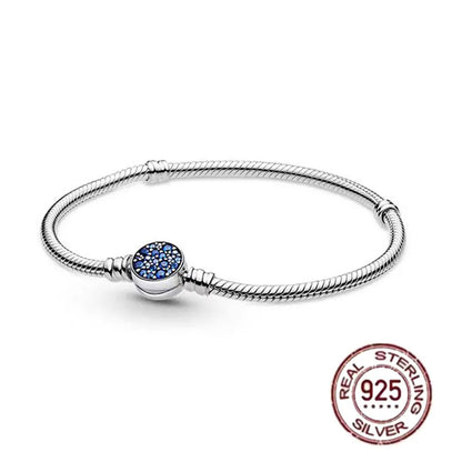 The best-selling S925 sterling silver heart-shaped crown snake bone chain is perfect for the original DlY bracelet! A perfect je