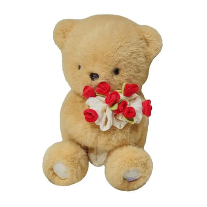 Romantic Teddy Bear Hugging Roses Bouquet New Style Rose Bear Plush Toy Plush Doll Valentine's Day Romantic Gift For Girls