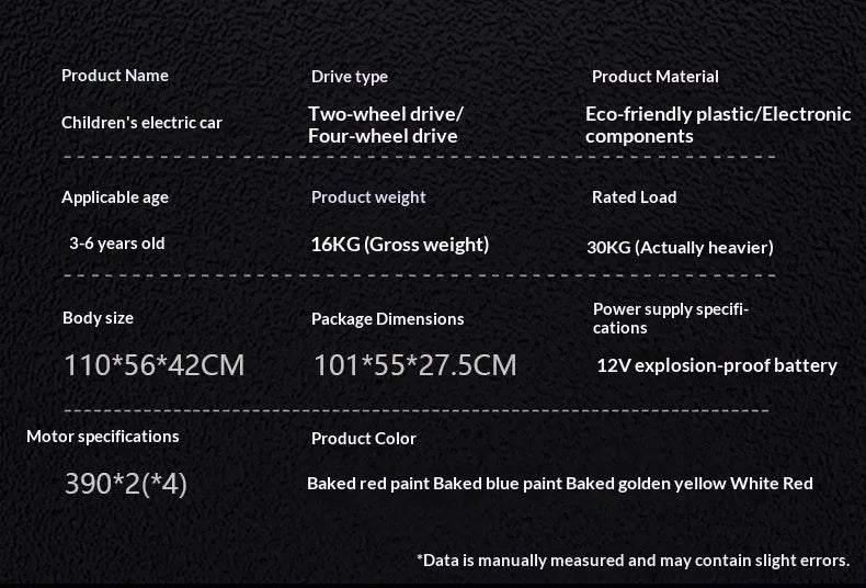 1-5-Year-Old Rechargable Children's Electric Toy Four-Wheel Remote Control Ride On Car For Boys And Girls