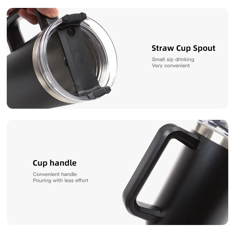 1200ML Car Mug Vacuum Cup 304 Stainless Steel Thermos For Jeep Grand Cherokee Wrangler JK Gladiator Compass Renegade Wagoneer