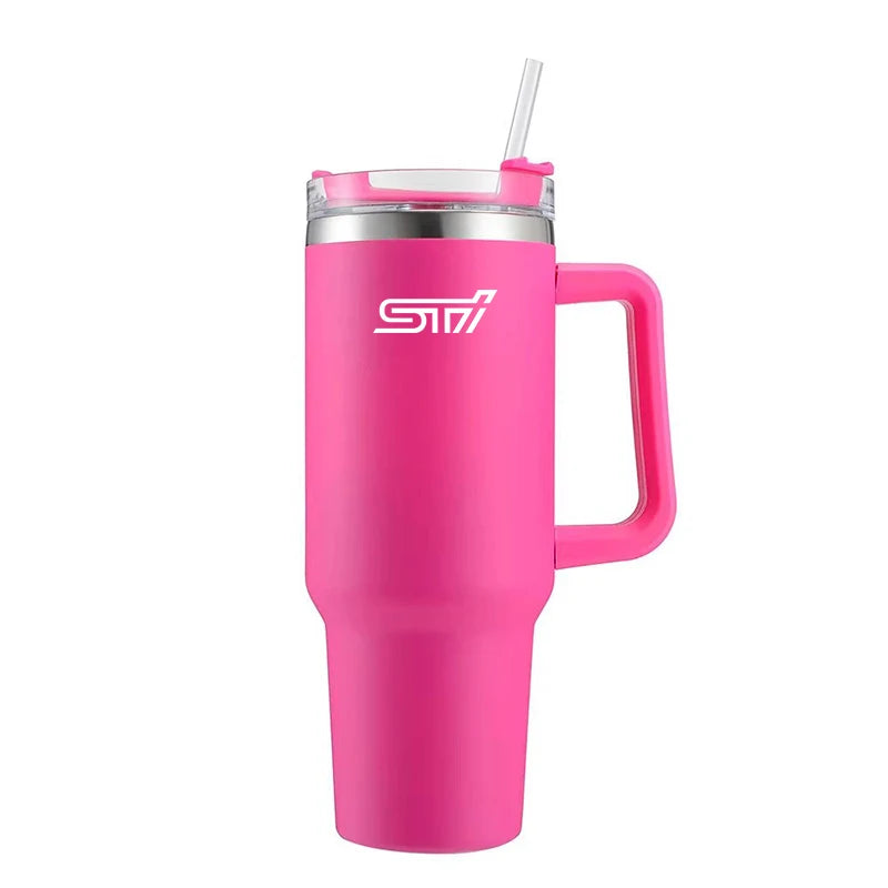 1200ML Insulated Tumbler with Handle Straw Travel Cup Coffee Cup For Subaru STI WRX 2006 XV Forester Impreza Crosstrek Legacy