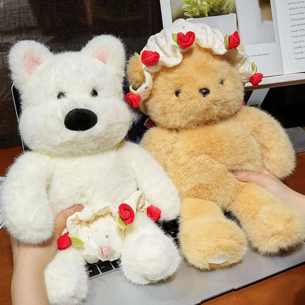 Romantic Teddy Bear Hugging Roses Bouquet New Style Rose Bear Plush Toy Plush Doll Valentine's Day Romantic Gift For Girls