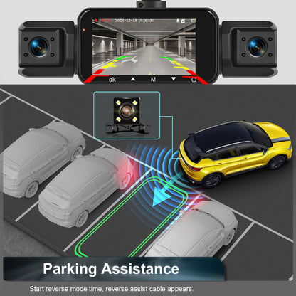 Dash Cam 4 Channel Driving Camera 1080P Front Left Right Rear Night Vision Loop Recording 24H Parking Monitor Auto parts