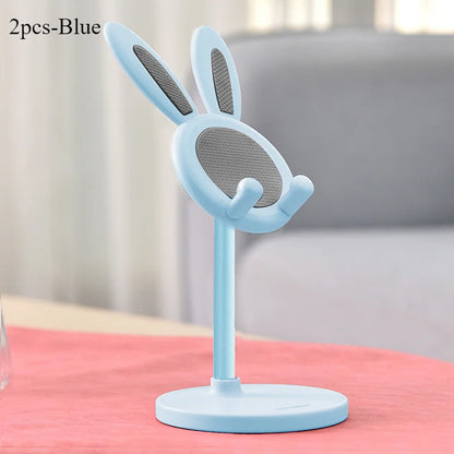 The cute Rabbit mobile phone stand desktop can lift and adjust the desktop phone accessories  phone stand  phone grip