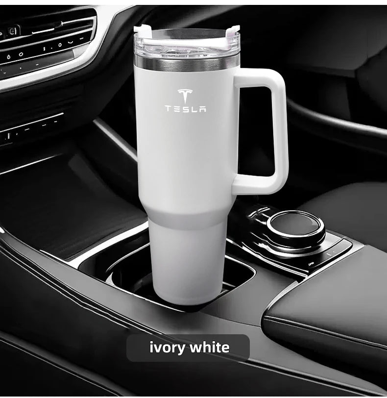1200ML Car Mug Slot Vacuum Cup 304 Stainless Steel Thermos For Tesla Model-Y Model-3 Model-X Model-S Cybertruck Roadster SpaceX