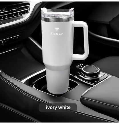 1200ML Car Mug Slot Vacuum Cup 304 Stainless Steel Thermos For Tesla Model-Y Model-3 Model-X Model-S Cybertruck Roadster SpaceX