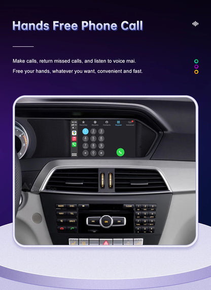 Road Top Wireless CarPlay for Mercedes Benz C Class W204 NTG4.5/4.7 2011-2014 Android Auto Mirror Link AirPlay Car Play