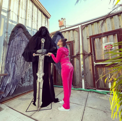 Women's Y2K Jogging Two-Piece Hooded Set Fall Winter Jogger Comfortable Pantsuit Long-Sleeved Jacket Coat & Trousers Casual Sets