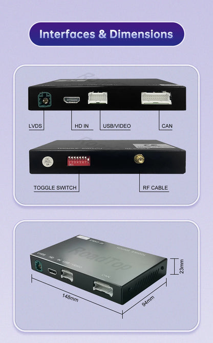 Road Top Wireless CarPlay for Mercedes Benz C Class W204 NTG4.5/4.7 2011-2014 Android Auto Mirror Link AirPlay Car Play