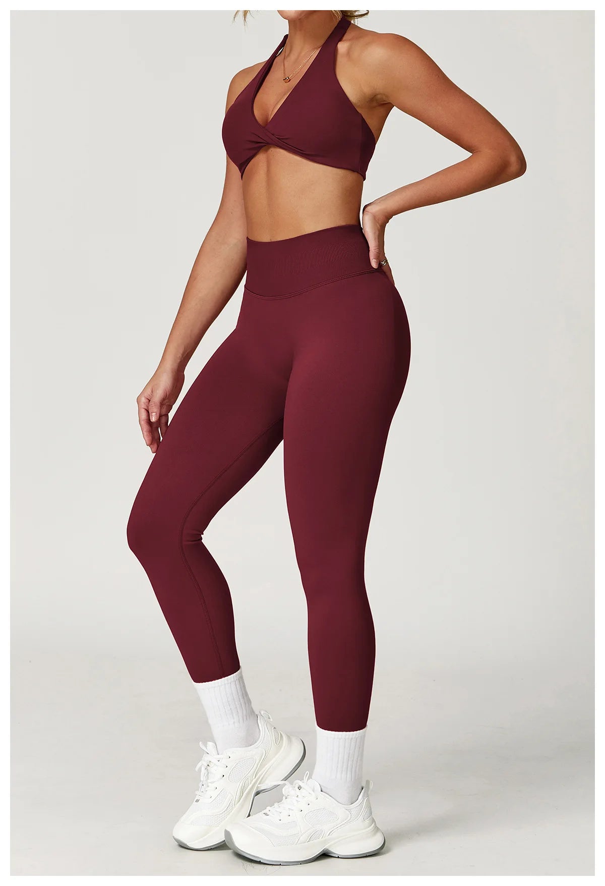 Seamless Yoga Set Gym Clothes 2PCS Women Sportswear Yoga Suits Tracksuits Fitness Long Sleeved Jacket Sports Bra Gym Leggings
